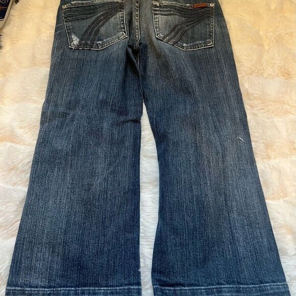 7 for all mankind cropped flare jeans size 27 - Picture 2 of 10